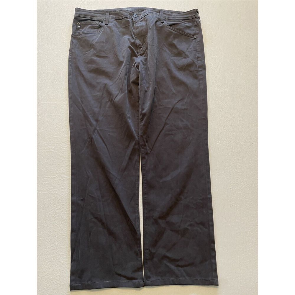 AG Adriano Goldschmied 40 x 34‎ Everett Slim Dark Gray Soft Touch Sateen Jeans